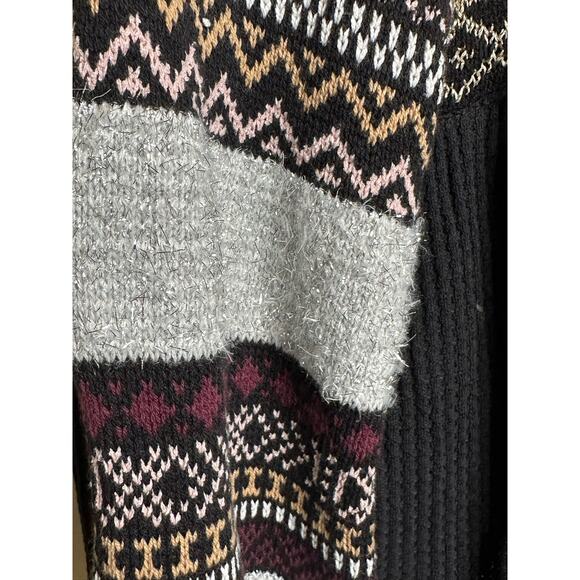 Free People Black Cozzy Cottage Sweater Size Small - Picture 7 of 12